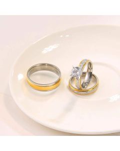 Rust Steel Ring European And America Couple Pair