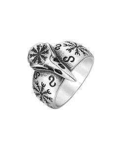 Personalized Vintage Viking Eagle Men's Titanium Steel Ring