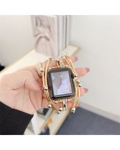 Fashion Beads Metal Watch Strap