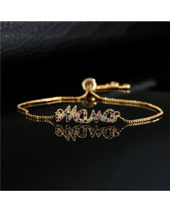 Classic MAMA Copper Micro Inlaid Color Zirconium Hand Jewelry