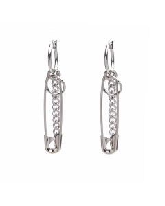 Pin chain earrings