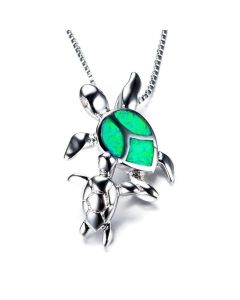 Opel Crystal Necklace Turtle Wild Hanging