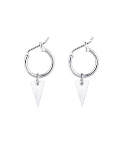 Triangle pendant circle earring ear ring