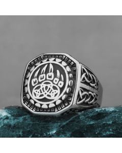 Nordic Viking Jack Wolfskin Titanium Steel Ring
