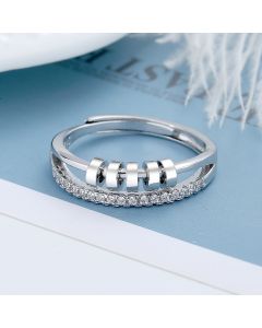 Five-ring Zircon Rotatable Ring Hipster