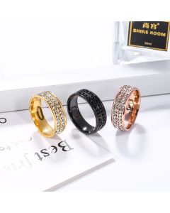 New Source Stainless Steel Ring Diamond Titanium Steel Ring