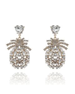 Fruit Pineapple Earrings Alloy Diamond