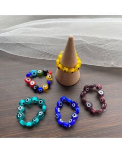 Patterned Hand Woven Beaded Stretch Ring