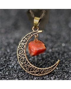 Natural Stone Crystal Necklace Vintage