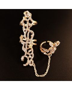 European And American Fashion Personality Diamond Rose Adjustable Ring