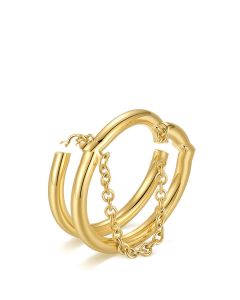 Double-layer Temperament Design And Thin Chain Fashion All-match Ring
