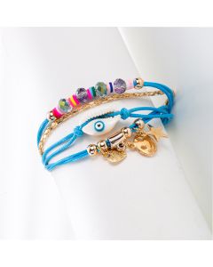 Pendant Natural Shell String Crystal Multilayer Bracelet