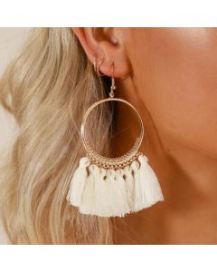 Big Round Drop Dangle Earrings
