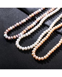 S925 Silver 7-8mm Freshwater Pearl Necklace