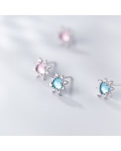 S925 Silver Fashion Sweet  Sunflower Earrings