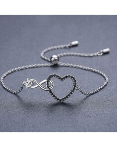 Heart-Shaped 8-shaped Bracelet Zircon Decoration