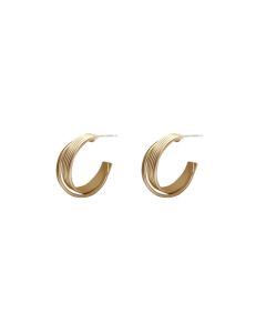 Minimalist Style Geometric C-shaped Earrings 925 Silver Needle Earrings