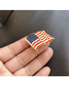 American World Map Oil Dripping Alloy Brooch