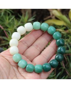 Natural White Jade Bodhi Bracelet