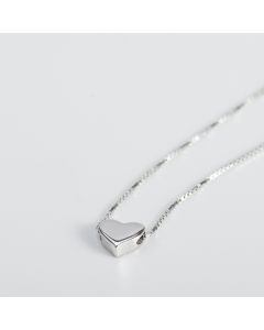 Heart-Shaped Sterling Silver Necklace Pendant