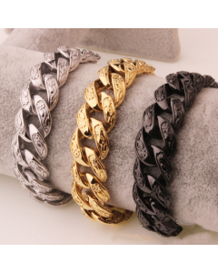 Men's European and American fashion titanium steel stainless steel bracelet
