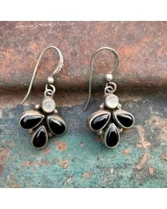 Hesheng Wish Hot Sale New Inlaid Black Gem Drop Pear-shaped Earrings