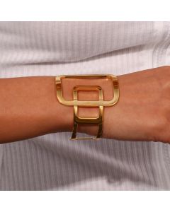 Abstract Geometric Open Stainless Steel Bracelet Ornament