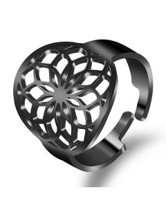 Stainless Steel  Ring Indian Flower Ring High Quality Polished Plating
