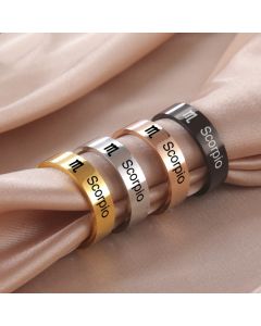 Laser Marking Ring Scorpio Icon English