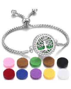2024 New Kaleidoscope Aromatherapy Bracelet Perfume Essential Oil Diffuser Locket Bracelet Charms Women Aroma Diffuser Jewelry