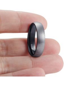 Men's and women's silver engagement rings