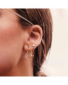 Fashion women's perforated ear studs