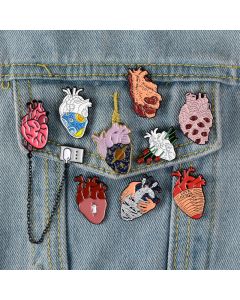 Cartoon Creative Alloy Heart Series Brooch