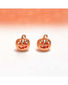 Pumpkin Lantern Ear Studs Red