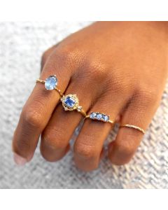 Women's Light Blue Zircon Ring