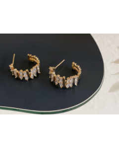South Korea East Gate Earrings Female Super Immortal Temperament, Exquisite Zircon Earrings Earrings Earrings Cold Wind Earrings 925 Silver