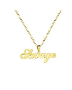 Custom Name Custom Stainless Steel Necklace 18K Gilded Letters