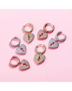 Full Zircon Hip-Hop Simple Women's Earrings