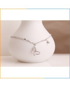 925 Sterling Silver Simple Temperament Interlocking Real Gold Bracelet