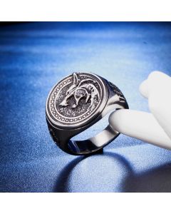 Warrior Vintage Men Hunter Wolf Ring