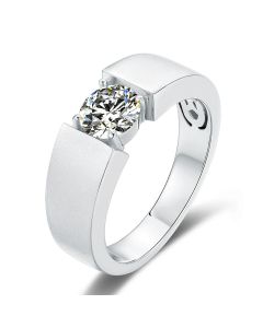 Simple And Fashionable Moissanite Men's Ring