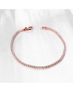 Fashion Women's Roman Copper-plated Gold Inlaid Zircon Bracelet