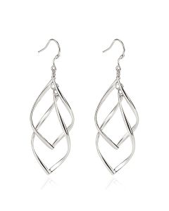Simple Cross-border Accessories Gold-plated Double Ring Buckle Earrings