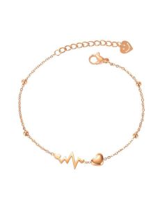 Titanium Steel Anklet ECG Love Foot Chain