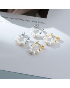 Women's S925 Silver Natural Pearl Earrings