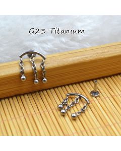 Titanium Alloy Human Body Piercing Accessories Chain Labret