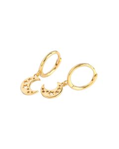 Geometric Moon-shaped Hollow Star Earrings Earrings Women