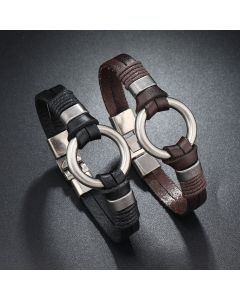 Fashion Men's Simple All-match Multi-layer Braided Leather Bracelet
