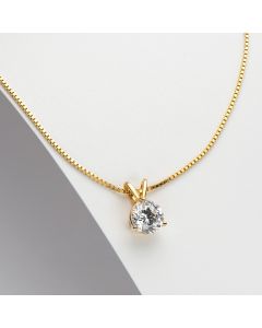 Genuine Three-claw Moissanite Pendant D Color