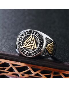 Fashion Mysterious Triangle Men's Titanium Steel Ring